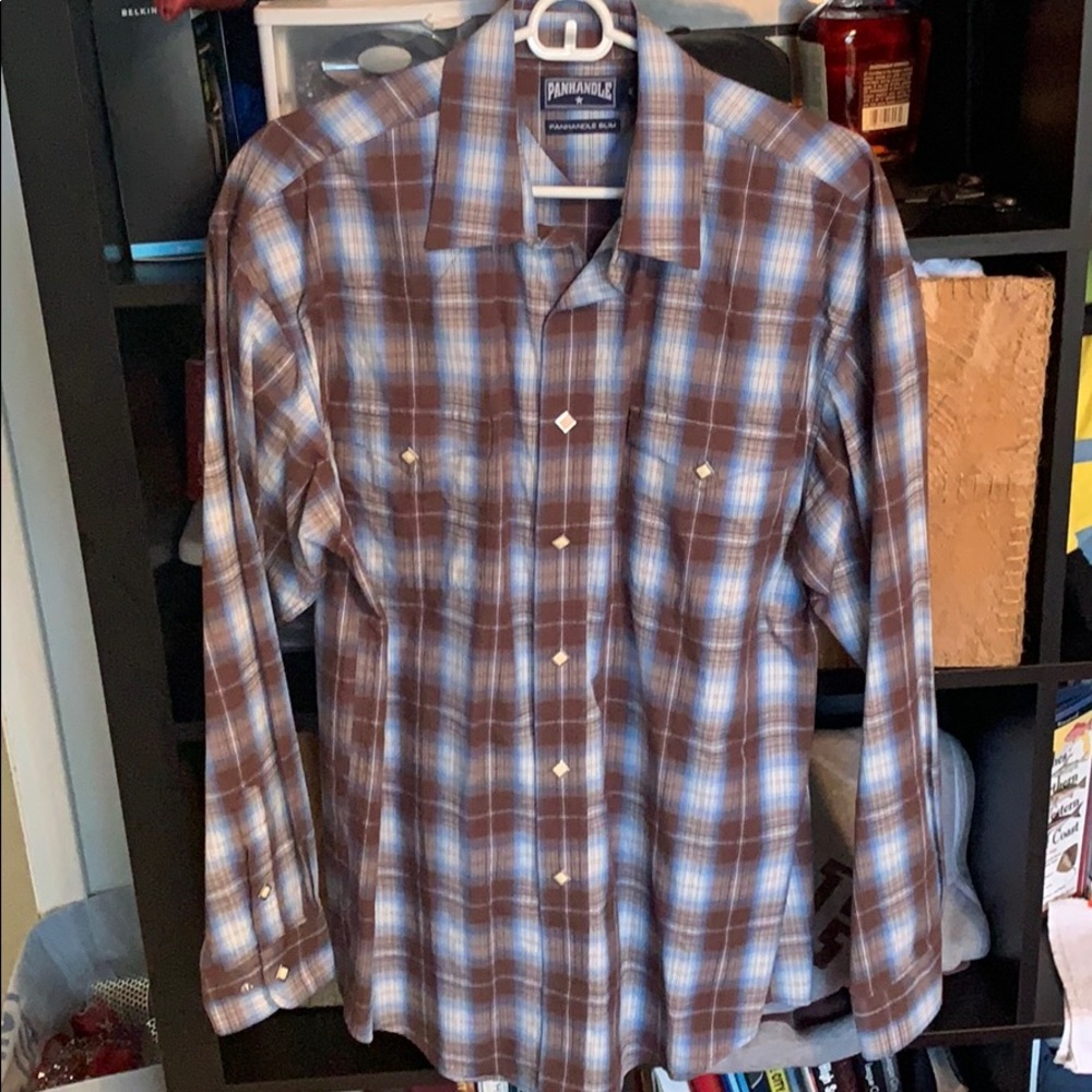 Plaid button down shirt